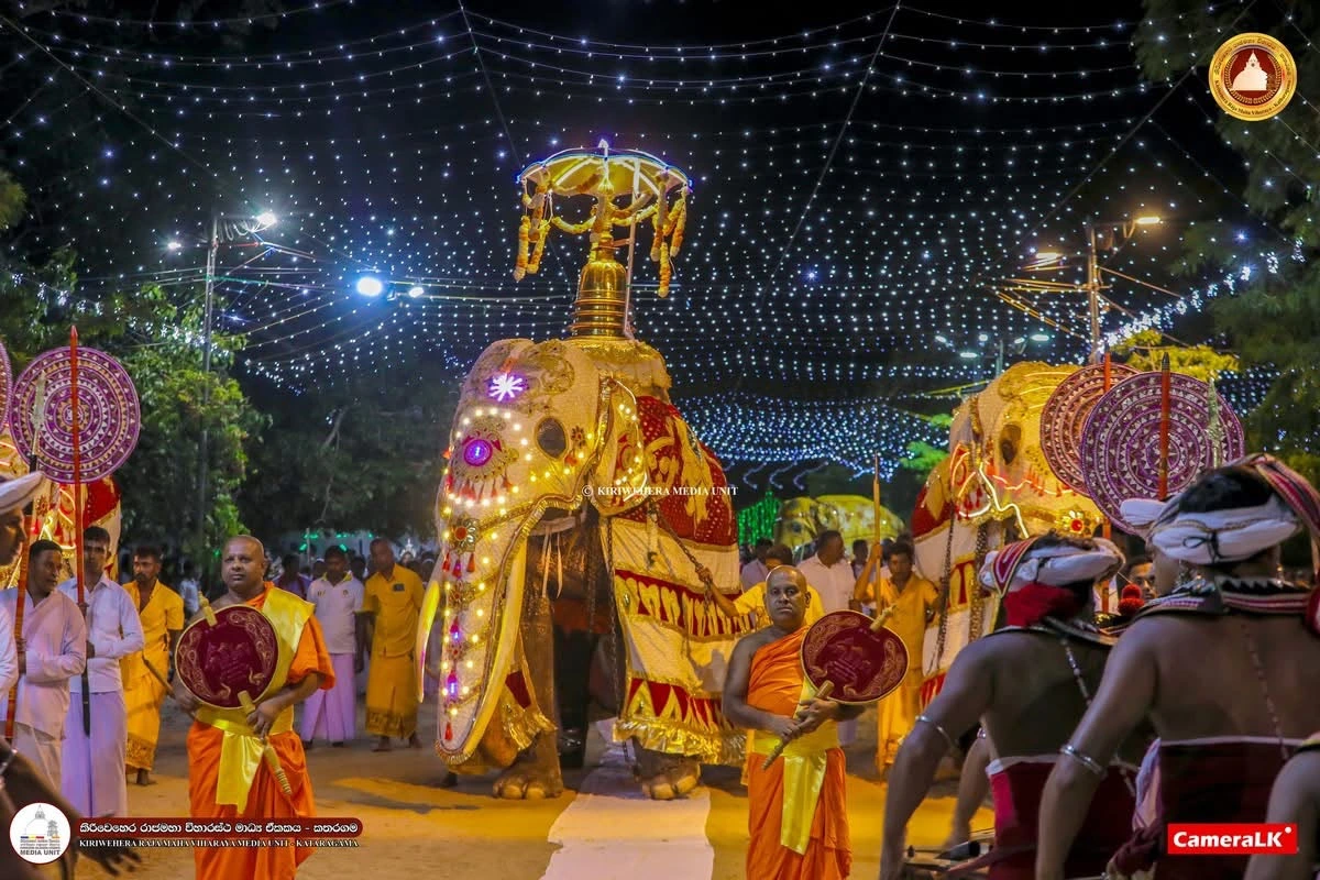 The final grand procession of the annual Esala Maha Perahera of the Ruhunu Maha Kataragama Devalaya…